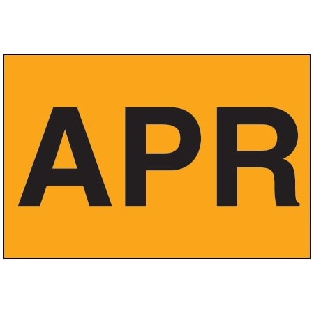 Bsc Preferred 2 x 3'' - ''APR'' Fluorescent Orange Months of the Year Labels BUY00021167